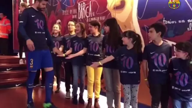 Barcelona y UNICEF celebraron 10 años de alianza invitando a 140 niños