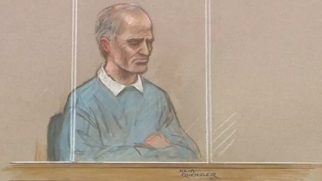 Un bosquejo de Barry Bennell en la corte | Foto: BBC / Video: Evening Standard.