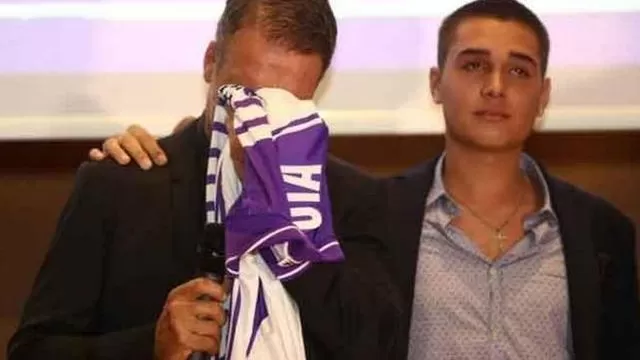 Batistuta y sus lágrimas tras recibir homenaje de la Fiorentina
