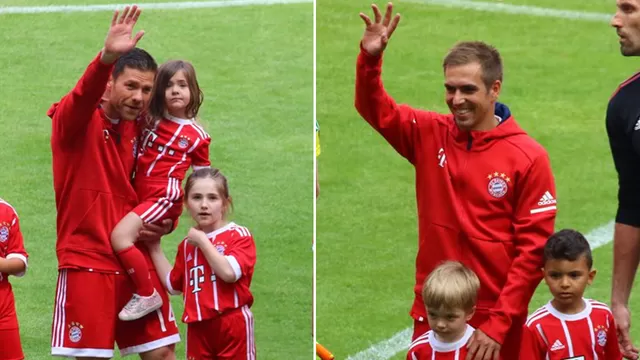 Bayern rindió homenaje a Xabi Alonso y Philipp Lahm previo a su último partido