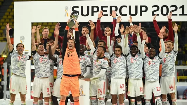 Bayern Munich venció 3-1 al Borussia Dortmund y conquistó la Supercopa de Alemania 2021