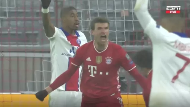 Bayern Munich vs. PSG: Müller igualó el marcador en el duelo por la Champions