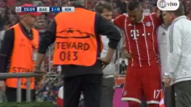 Bayern Munich vs. Real Madrid: Boateng tuvo que dejar la cancha por lesión