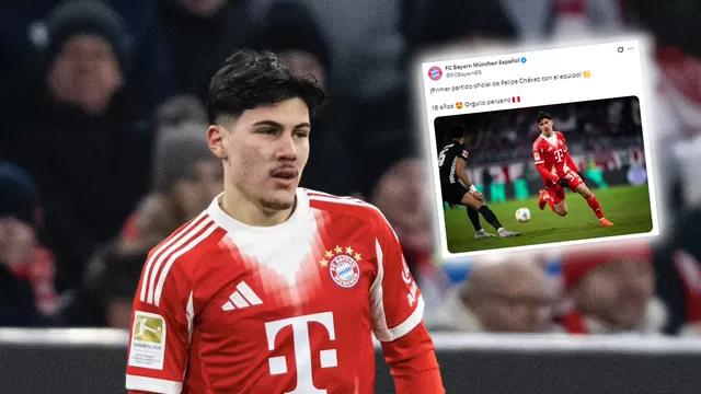 Felipe Chávez hizo su debut oficial con camiseta del Bayern Múnich en goleada ante Wolfsburgo / AD