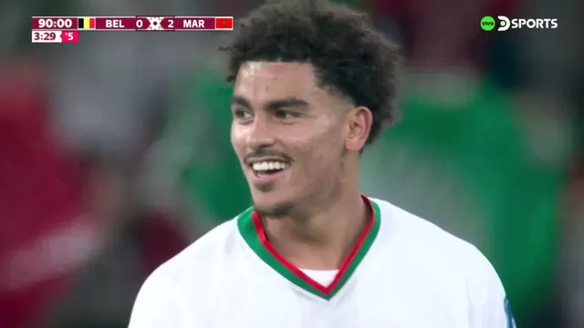 Bélgica vs. Marruecos:  Aboukhlal anotó el 2-0 para los marroquís con un golazo 