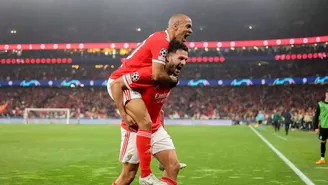 Benfica goleó 5-1 al Brujas y clasificó a los cuartos de final de la Champions League