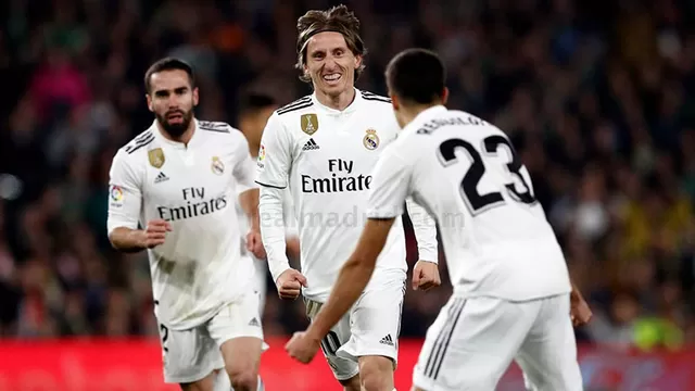 Real Madrid vence al Real Betis desde el minuto 12 con un golazo de Luka Modric. | Foto: Real Madrid.