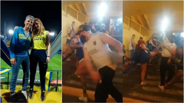 Salvaje agresión contra hincha de Boca Juniors. | Video: Twitter