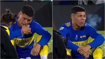 Marcos Rojo celebró título de Boca Juniors fumando en plena cancha