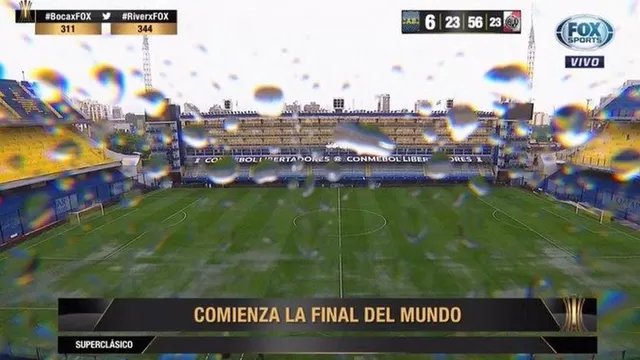 Un &#39;diluvio&#39; cae en Buenos Aires a pocas horas de la final. | Foto: Captura FOX Sports.