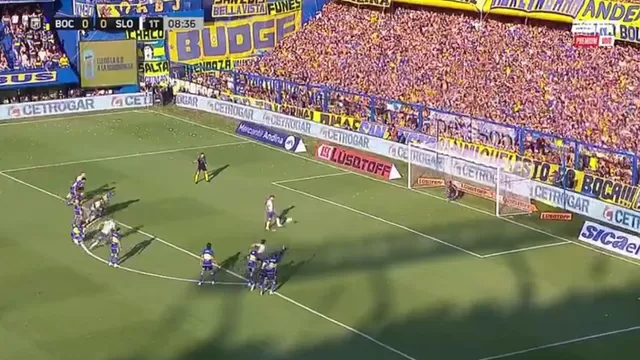 Boca Juniors vs. San Lorenzo: Adam Bareiro &#39;picó&#39; penal y anotó el 0-1