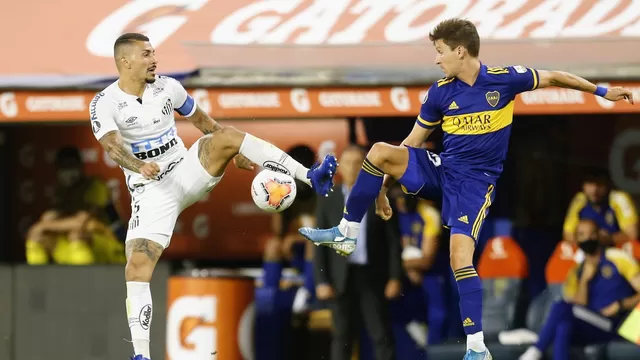 Sin Zambrano, Boca Juniors empató 0-0 ante Santos por la semifinal de ida de la Libertadores