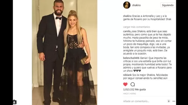 Boda de Messi: Shakira agradeció la hospitalidad a Leo y Antonela