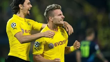 Borussia Dortmund venció al Arsenal con goles de Immobile y Aubameyang