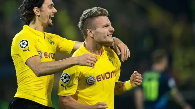 Borussia Dortmund venció al Arsenal con goles de Immobile y Aubameyang