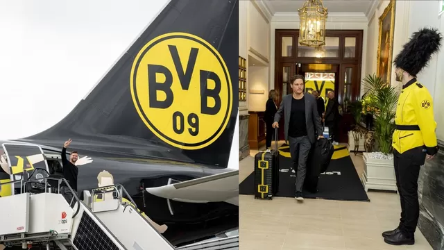 Borussia Dortmund  arribó en Londres para enfrentar a Real Madrid este sábado / Foto: Borussia Dortmund