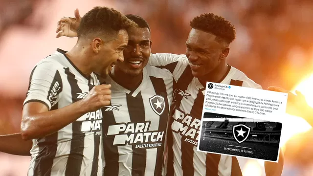 Botafogo castigó a dos figuras del plantel y serán bajas ante Universitario