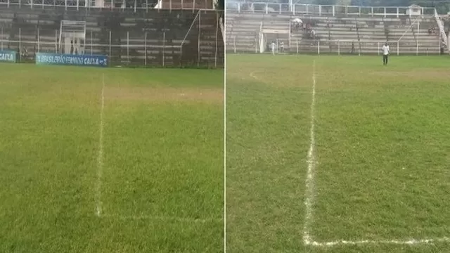 Brasil: equipo pierde un partido por pintar las líneas del campo con harina