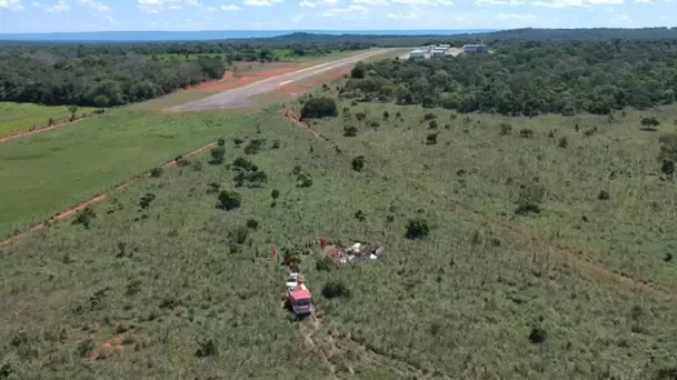 La avioneta cayó a tierra por razones aún desconocidas | Foto: Globoesporte.