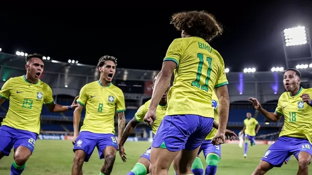 Brasil venció 3-1 a Argentina 3-1 y la complicó en el Sudamericano Sub-20