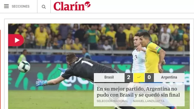 Argentina perdió 2-0 con Brasil por las semifinales de la Copa América-foto-2