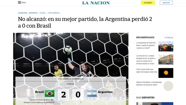 Argentina perdió 2-0 con Brasil por las semifinales de la Copa América-foto-6