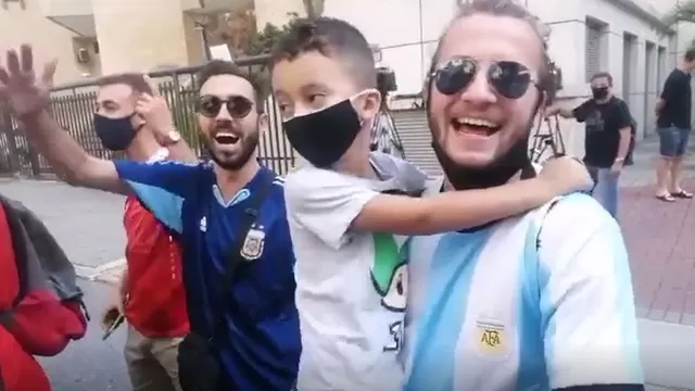 Brasil vs. Argentina: Hinchas albicelestes realizaron banderazo en Río de Janeiro