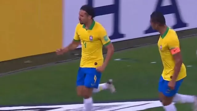 Marquinhos marcó el 1-0 en Sao Paulo a los 16&#39;. | Video: Movistar Deportes