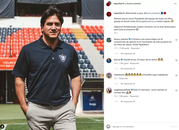 Bruno Marioni es presidente de Tepatitlán FC / Foto: Tepatitlán FC