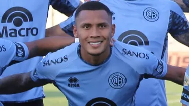 Bryan Reyna jugó por primera vez como titular con Belgrano. | Foto: @Belgrano