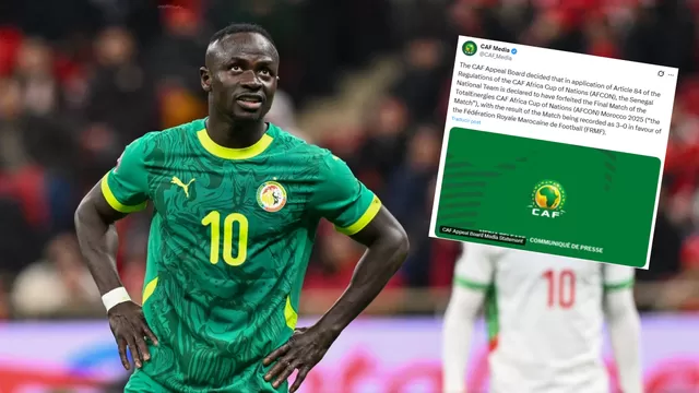 La CAF le quitó el título a Senegal de la Copa Africana de Naciones y se lo dio a Marruecos / AD