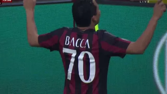 Carlos Bacca anotó gol de rabona para el AC Milan por la Copa Italia