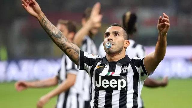 Carlos Tévez fue el héroe del triunfo de la Juventus sobre Milan