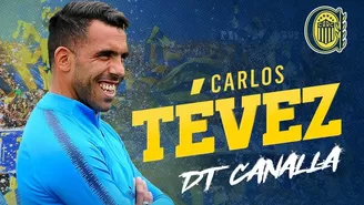 Carlos Tévez es oficializado como nuevo entrenador de Rosario Central