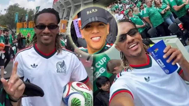 André Carrillo y Joao Grimaldo se hicieron presentes en la Ciudad de México para ver el partido inaugural del Mundial. | Foto y video: Instagram de Carrillo