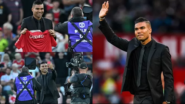 Casemiro pisó el Old Trafford y recibió ovación de hinchas del Manchester United