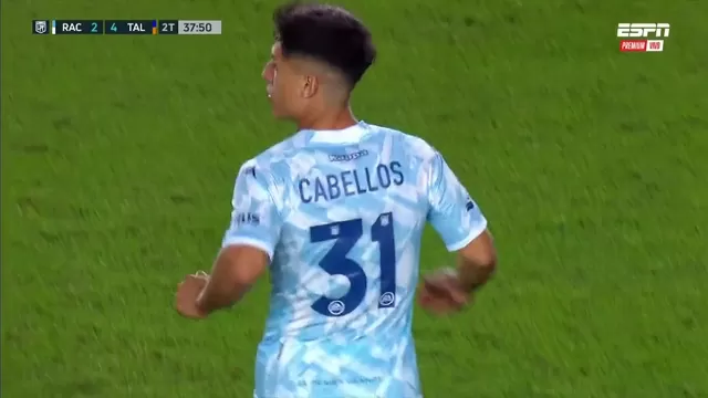 Catriel Cabellos debutó en derrota de Racing 4-2 ante Talleres