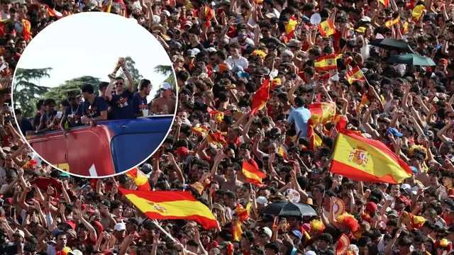 Así celebran en España el campeonato mundial 2026. Foto: Reuters
