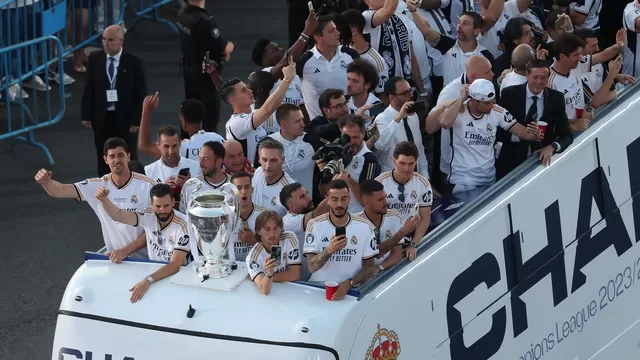 Real Madrid celebró a lo grande la obtención de su decimoquinta 'Orejona'/ Foto: AFP / Video: América Deportes