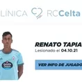 Celta de Vigo informó sobre la lesión de Renato Tapia