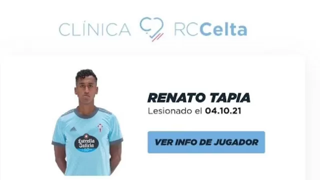 Celta de Vigo informó sobre la lesión de Renato Tapia
