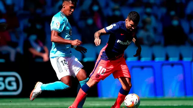 Con Renato Tapia, Celta de Vigo cayó 2-1 ante Atlético de Madrid en su debut en LaLiga 2021/22