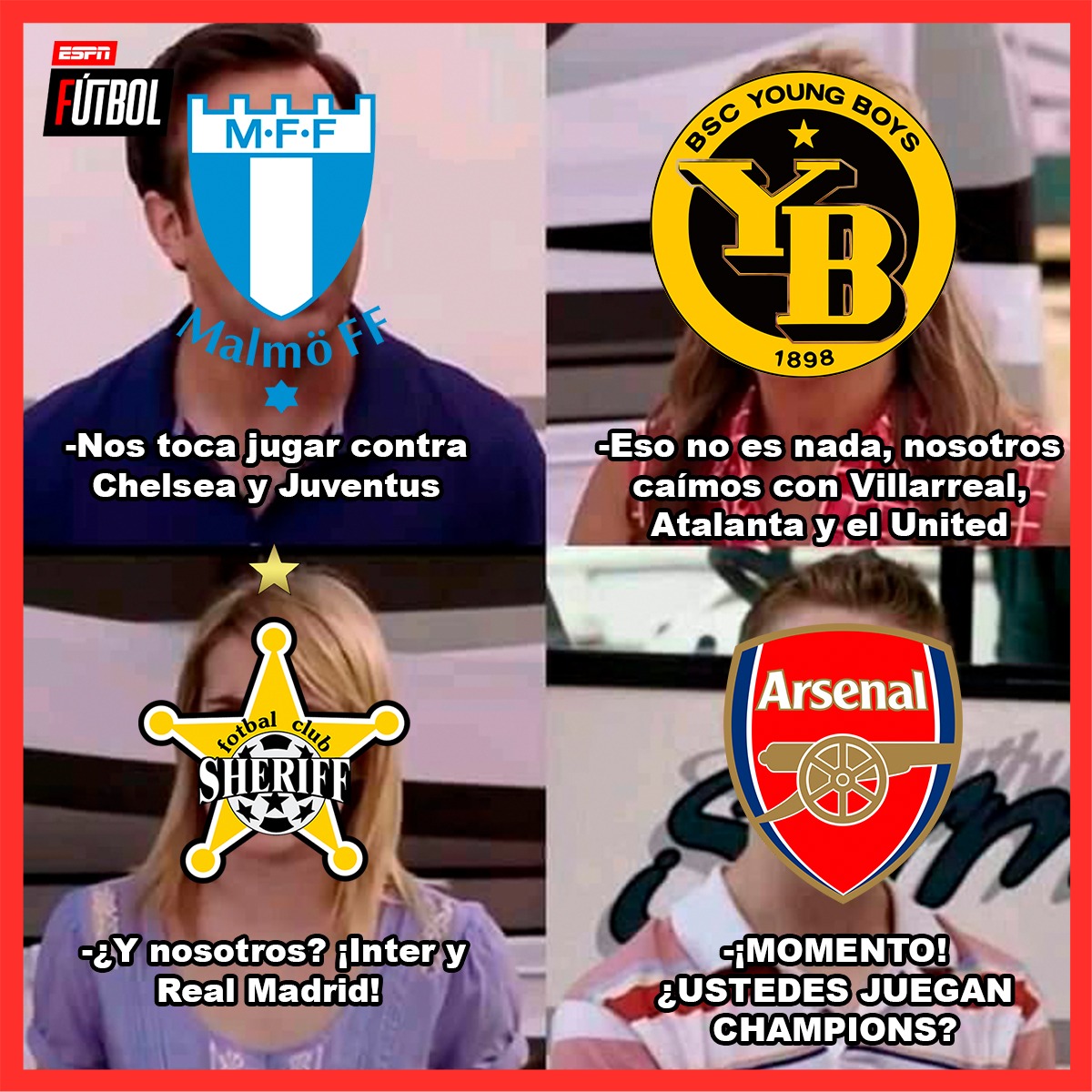 Divertidos memes dejó el sorteo de la fase de grupos de la Champions League 2021/22.