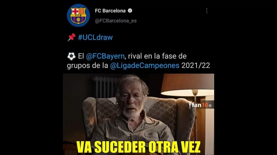 Divertidos memes dejó el sorteo de la fase de grupos de la Champions League 2021/22.