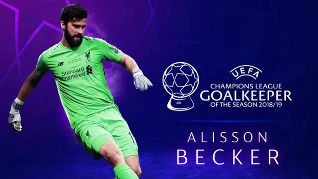Champions League: Alisson Becker, elegido mejor portero de la temporada 2018/19