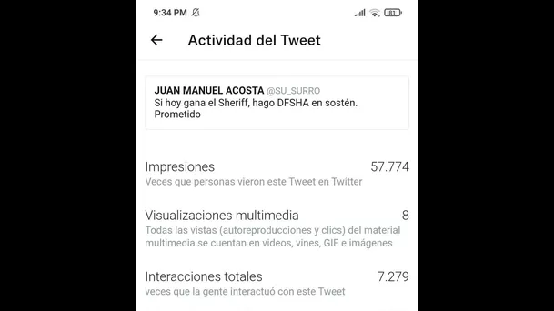 Camarógrafo perdió apuesta por triunfo del Sheriff y usó sostén en programa | Foto: Twitter.