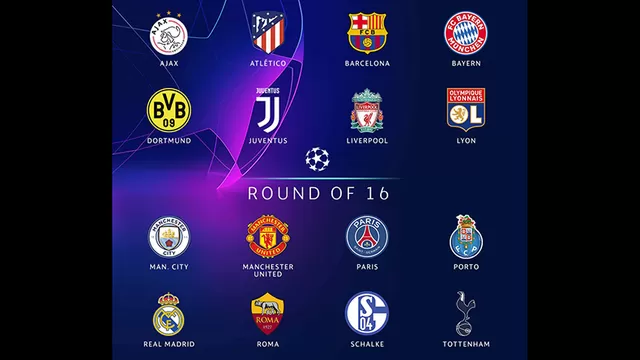 Estos son los 16 clasificados a octavos de final. | Foto: Champions League