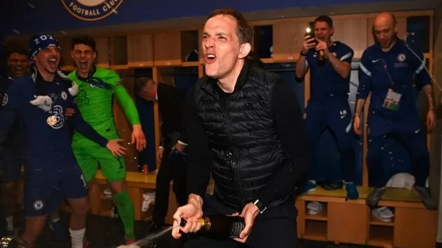 Chelsea campeón de la Champions: Revive el eufórico festejo de Thomas Tuchel en el vestuario