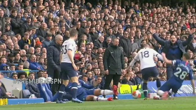 Era roja para Lo Celso en el Chelsea vs. Tottenham. | Video: Espn