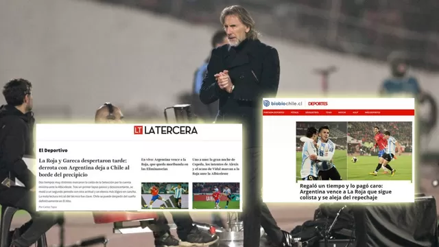 La prensa chilena explotó contra Ricardo Gareca y La Roja tras eliminación de las Eliminatorias 2026. | Foto: AFP